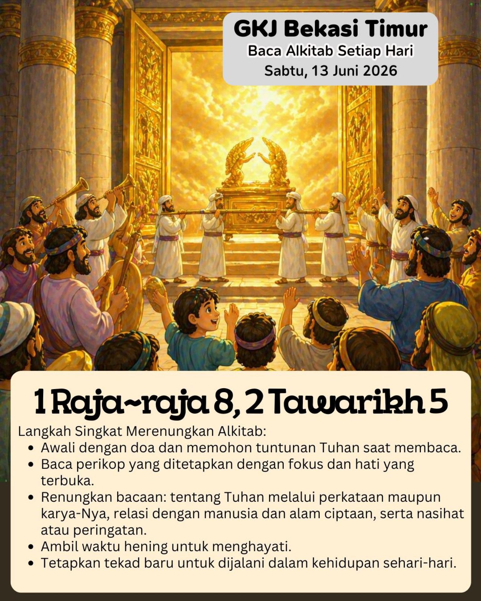 Ilustrasi 1 Raja-raja 8; 2 Tawarikh 5