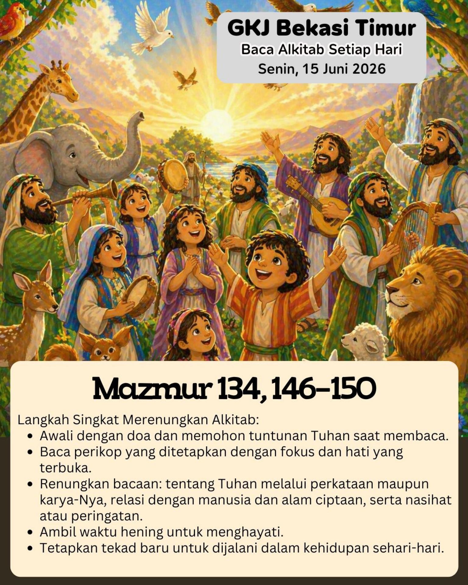 Ilustrasi Mazmur 134, 146–150