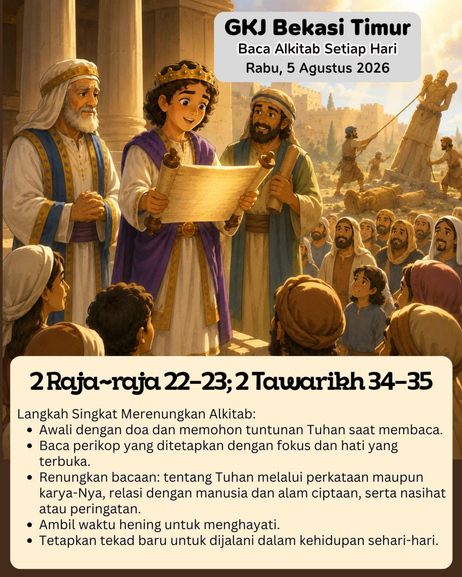 Ilustrasi 2 Raja-raja 22–23; 2 Tawarikh 34–35