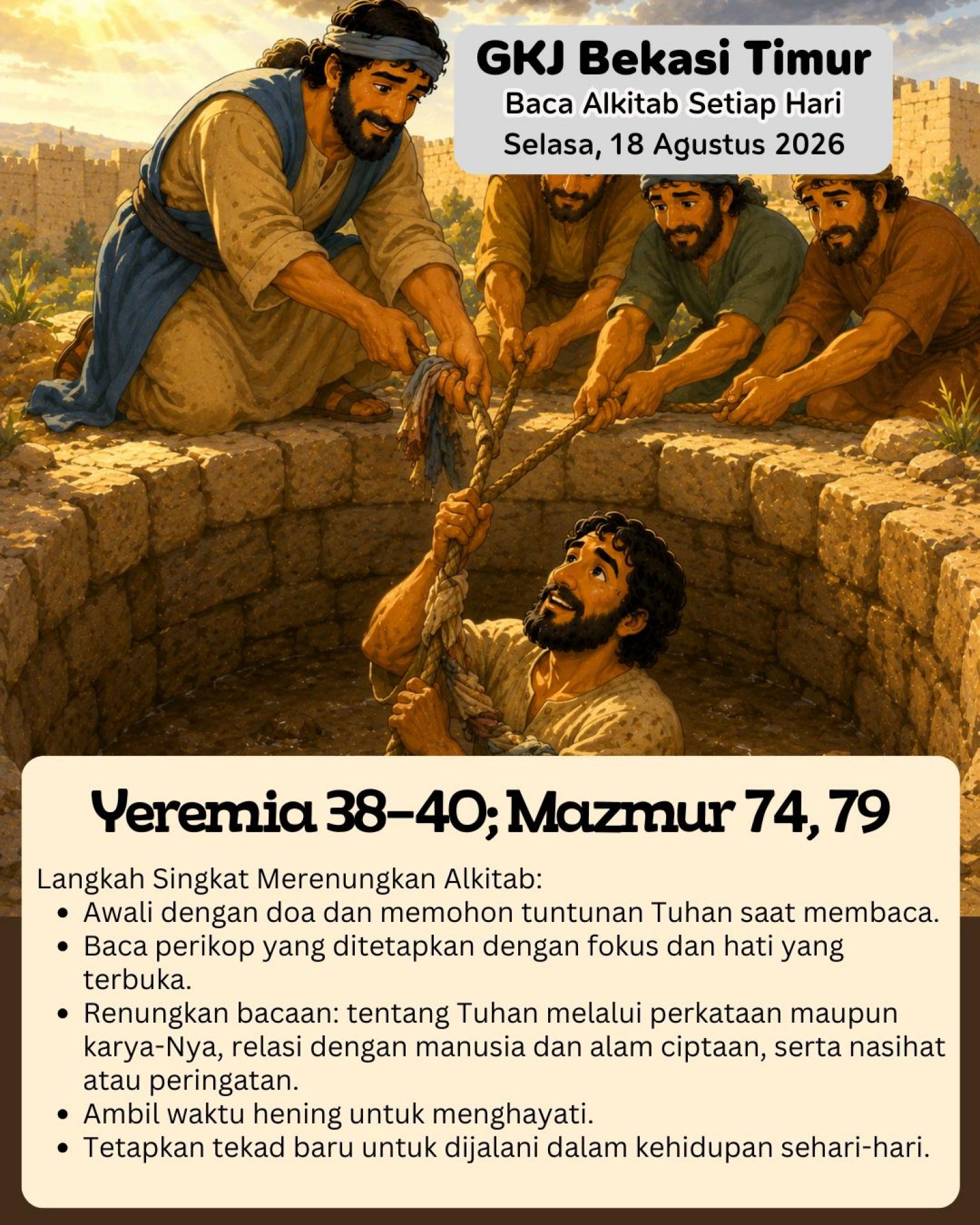 Ilustrasi Yeremia 38–40; Mazmur 74, 79