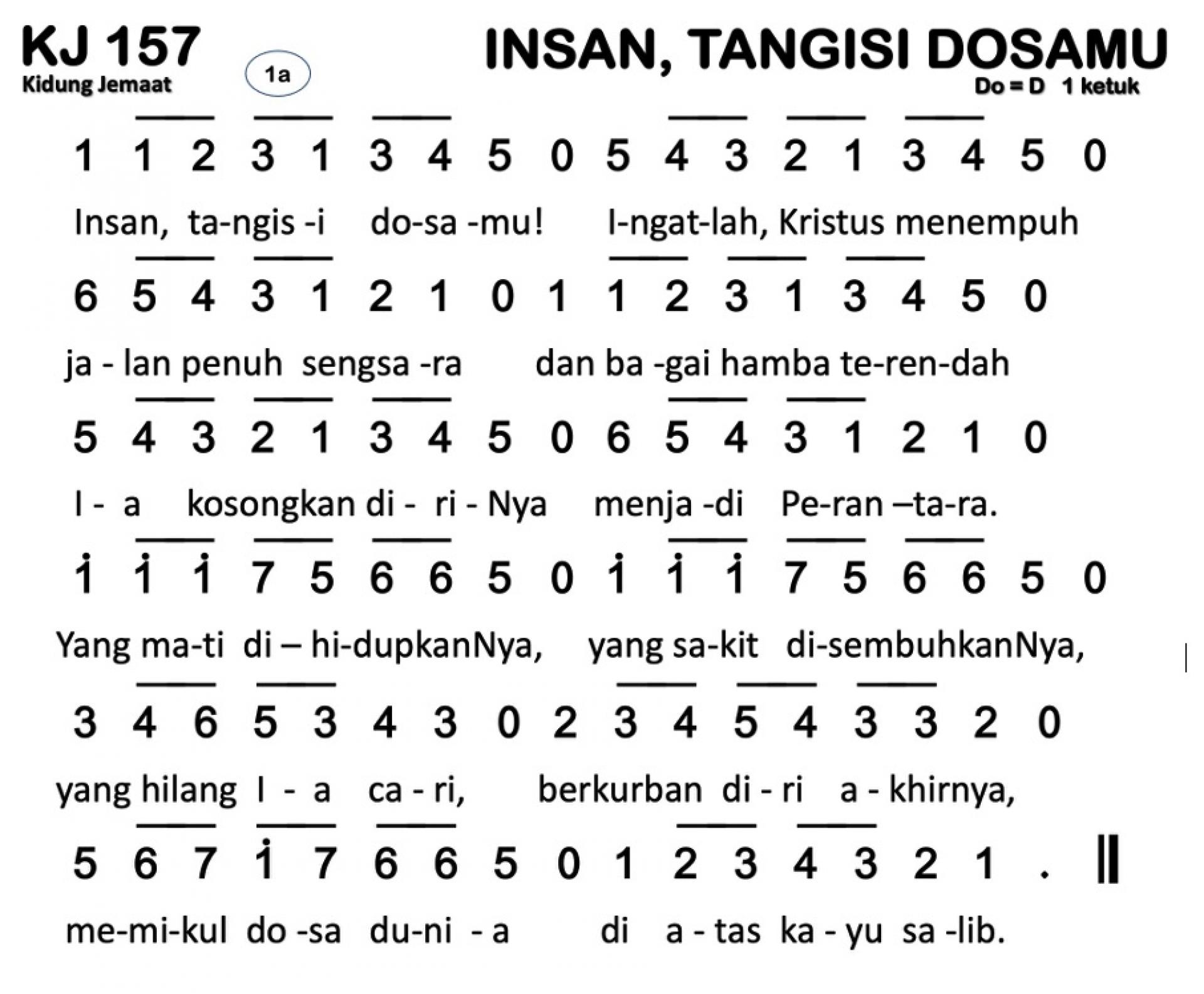 Partitur Chord KJ 157