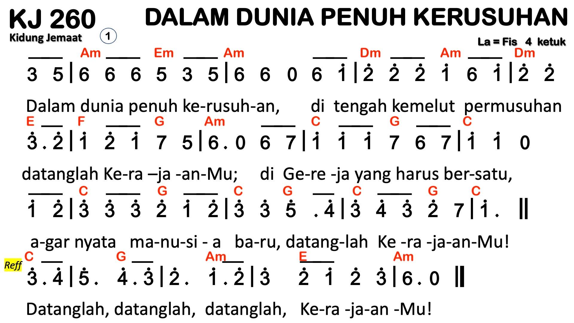 Partitur Chord KJ 260