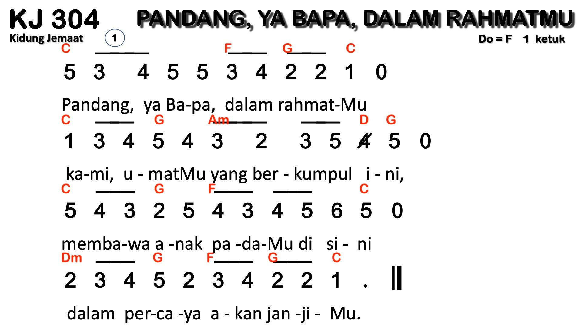 Partitur Chord KJ 304