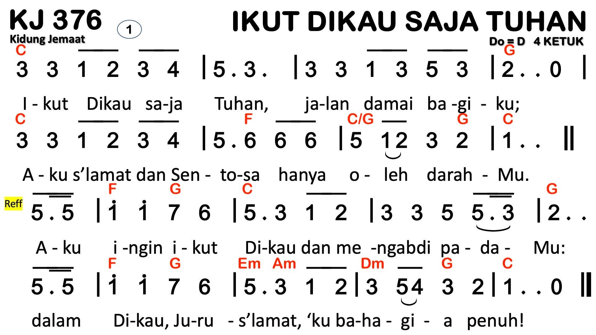 Partitur Chord KJ 376