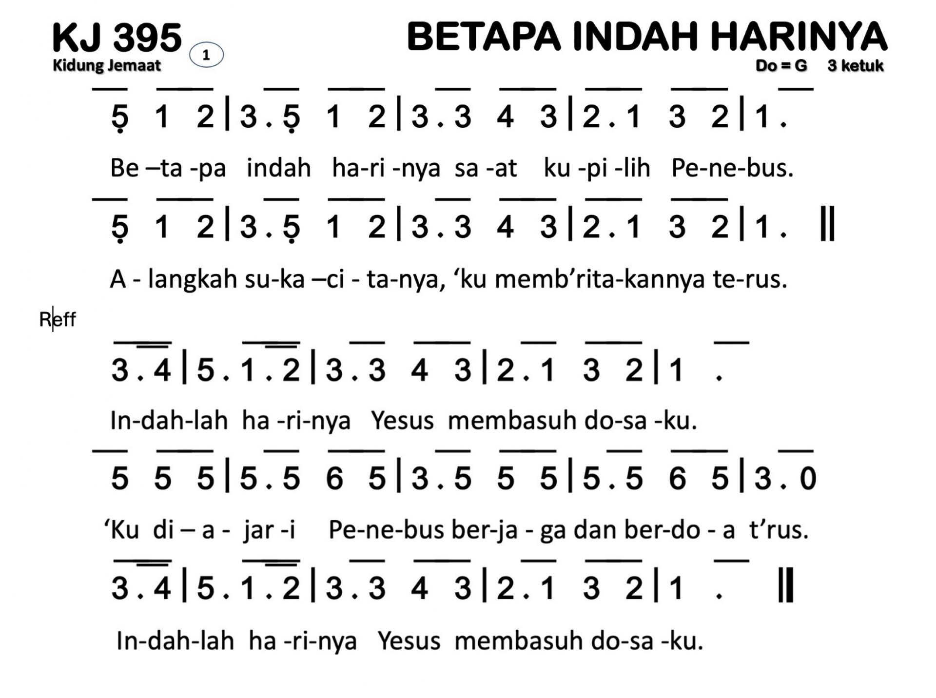 Partitur Chord KJ 395