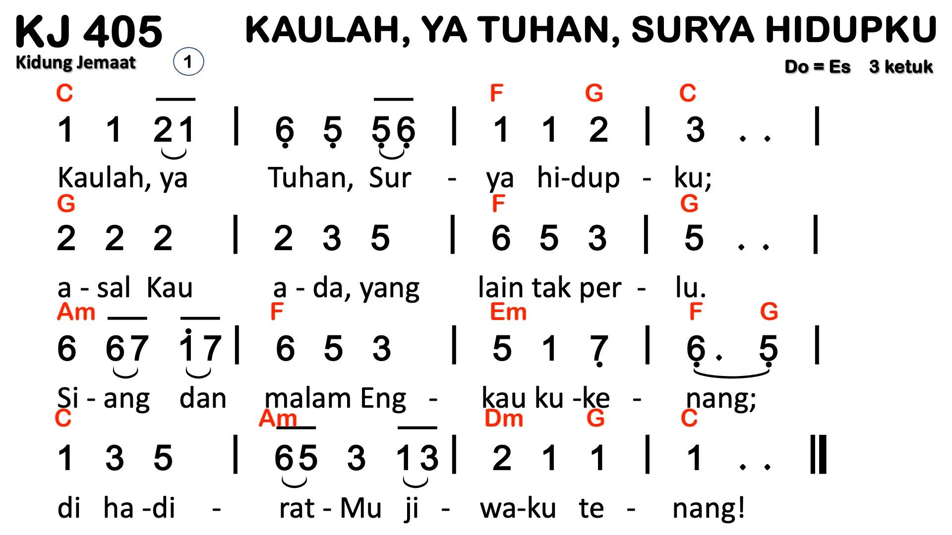 Partitur Chord KJ 405