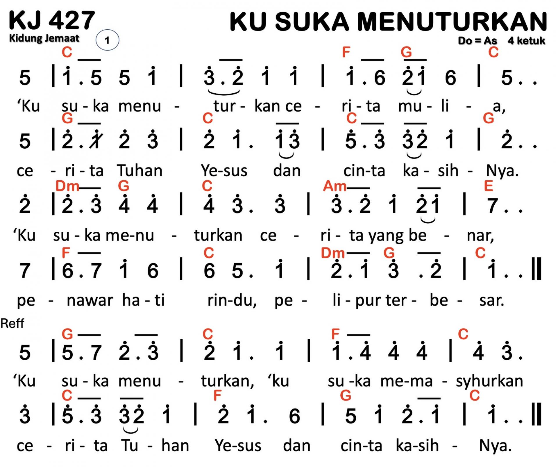 Partitur Chord KJ 427
