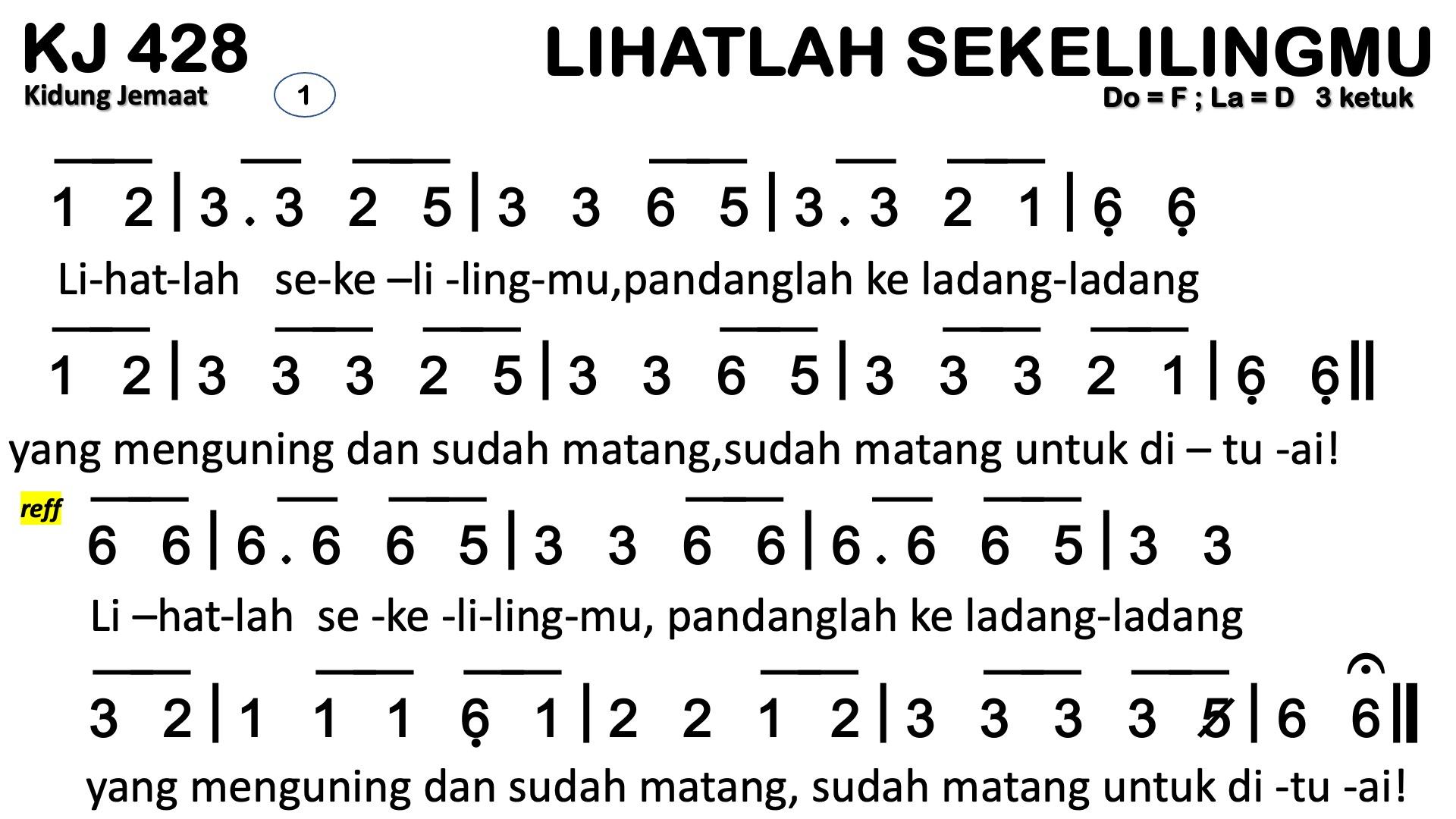 Partitur Chord KJ 428