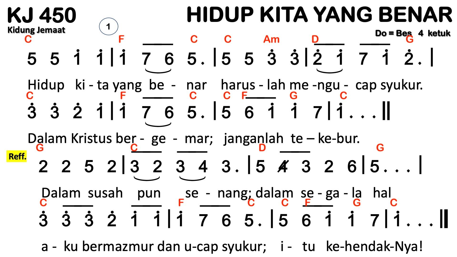 Partitur Chord KJ 450