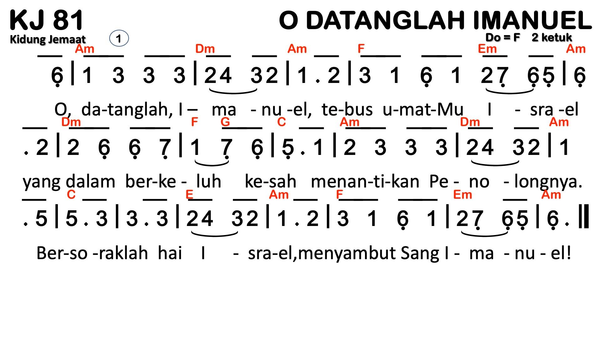 Partitur Chord KJ 81