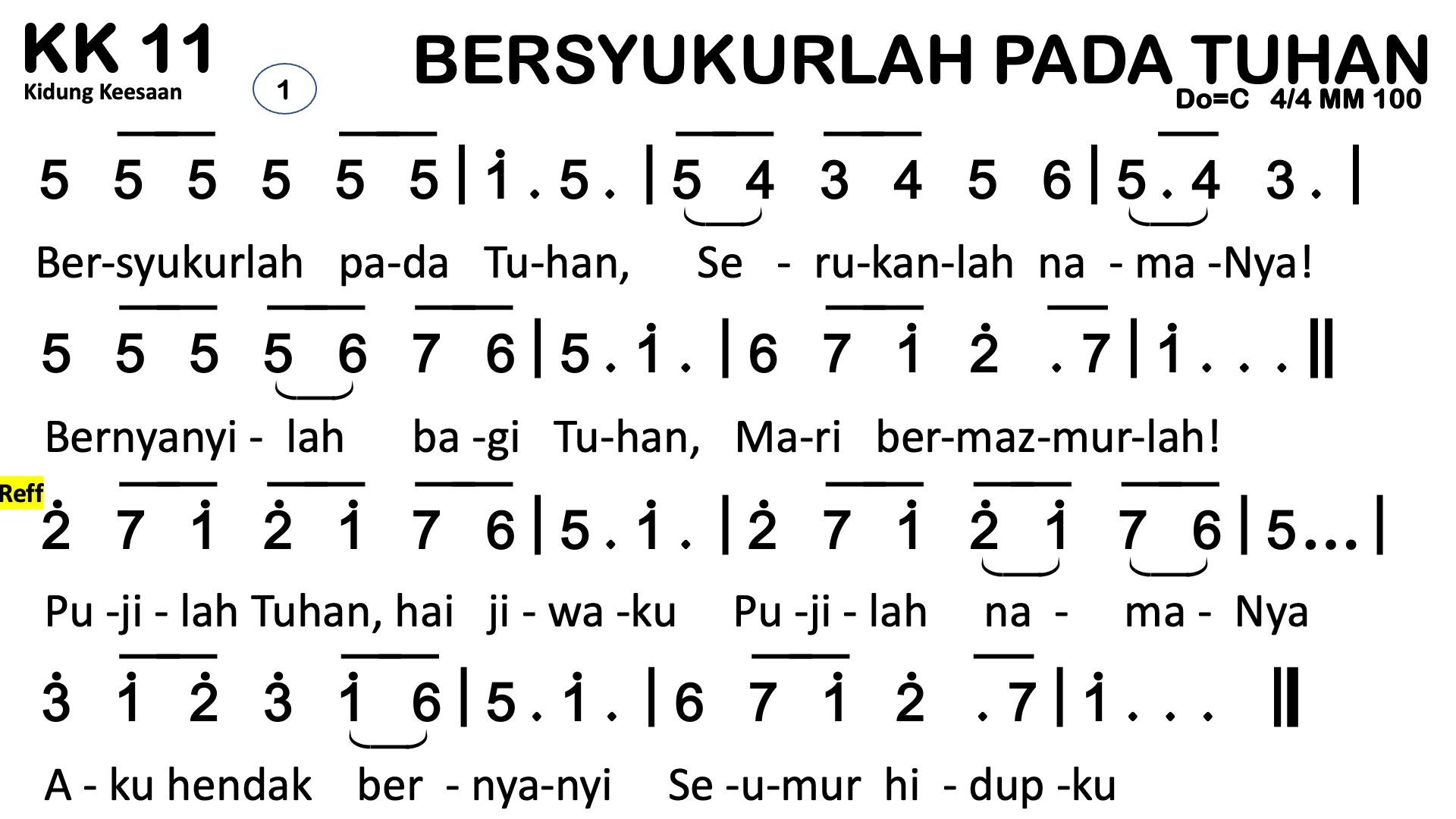 Partitur Chord KK 11