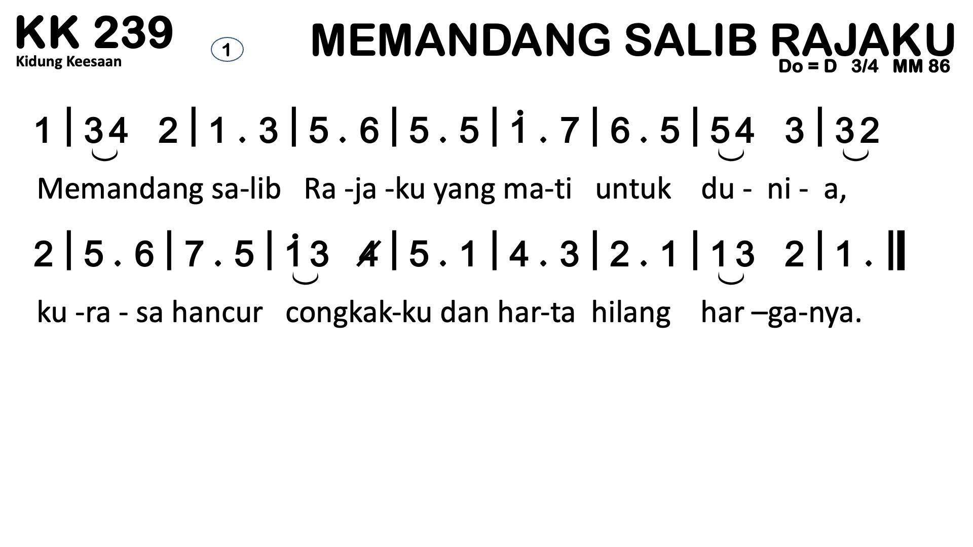 Partitur Chord KK 239