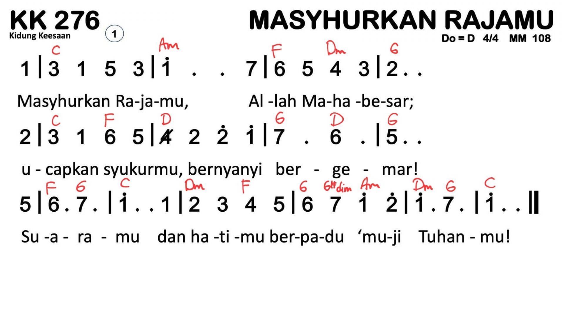 Partitur Chord KK 276