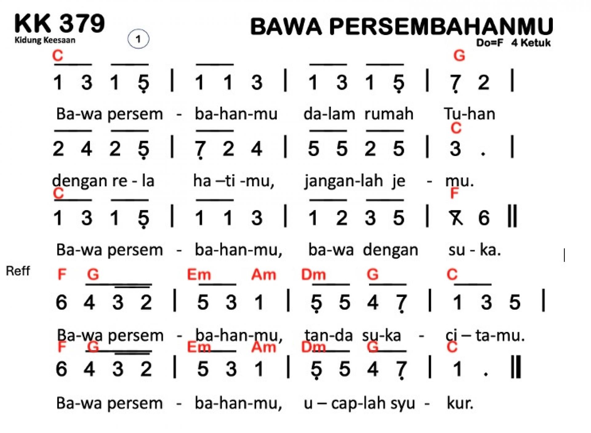 Partitur Chord KK 379