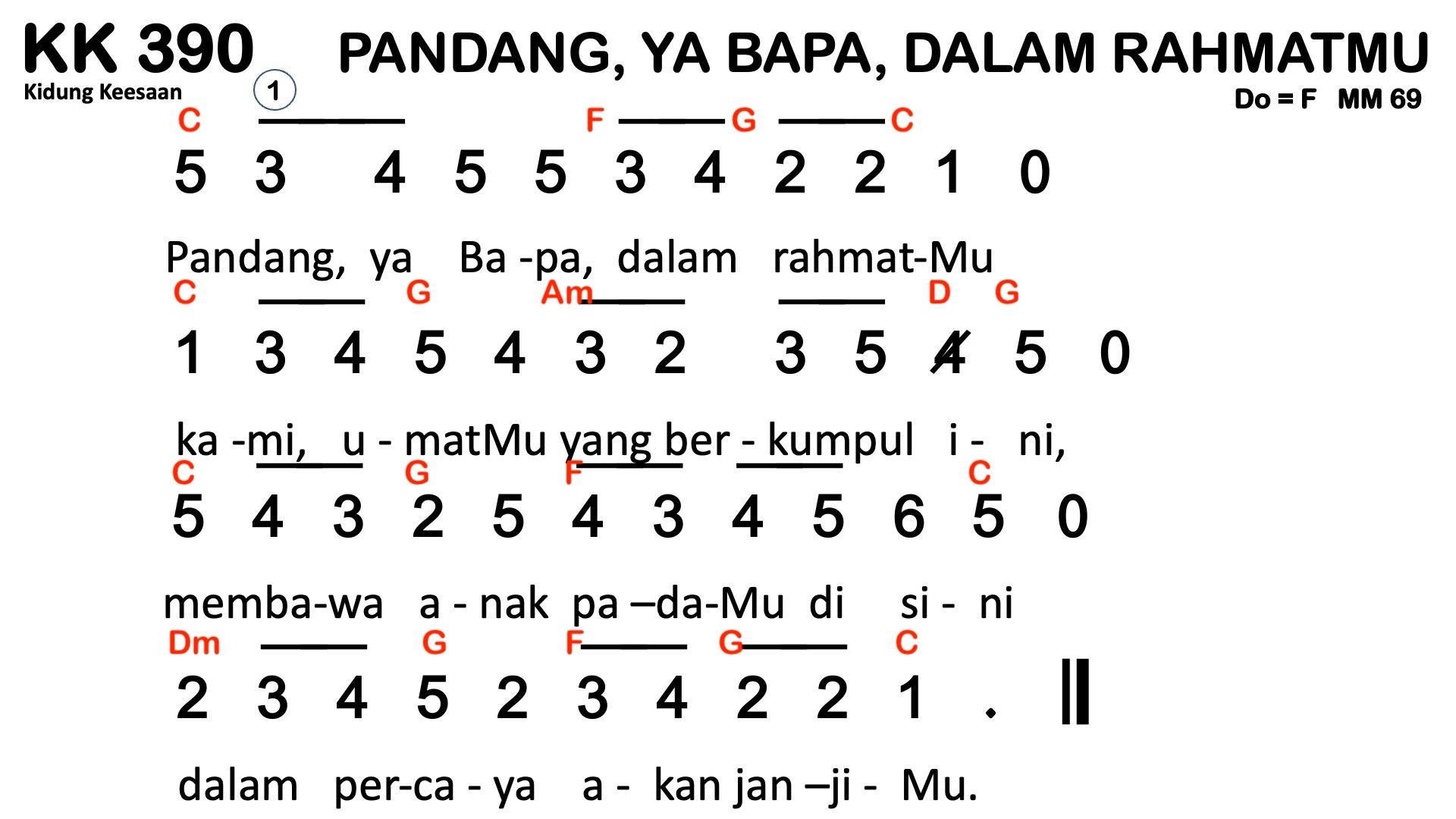 Partitur Chord KK 390