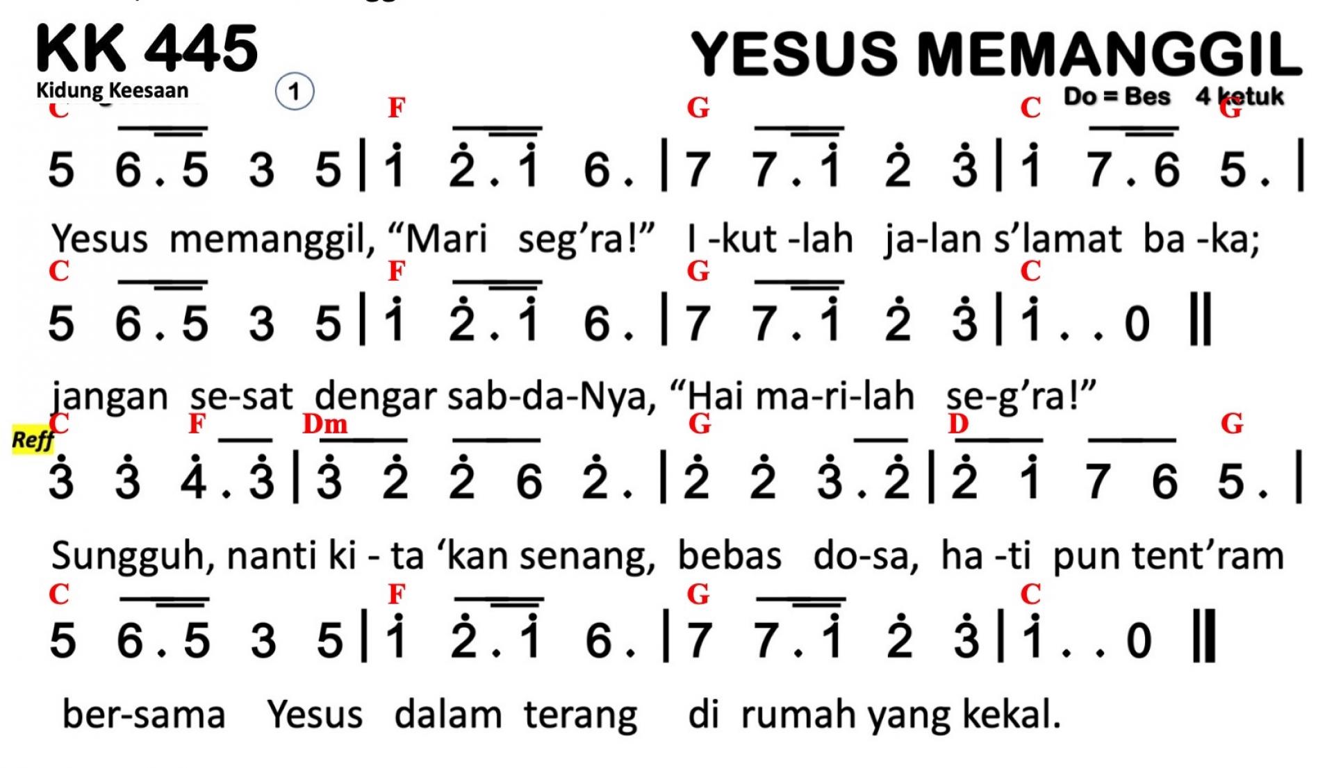 Partitur Chord KK 445