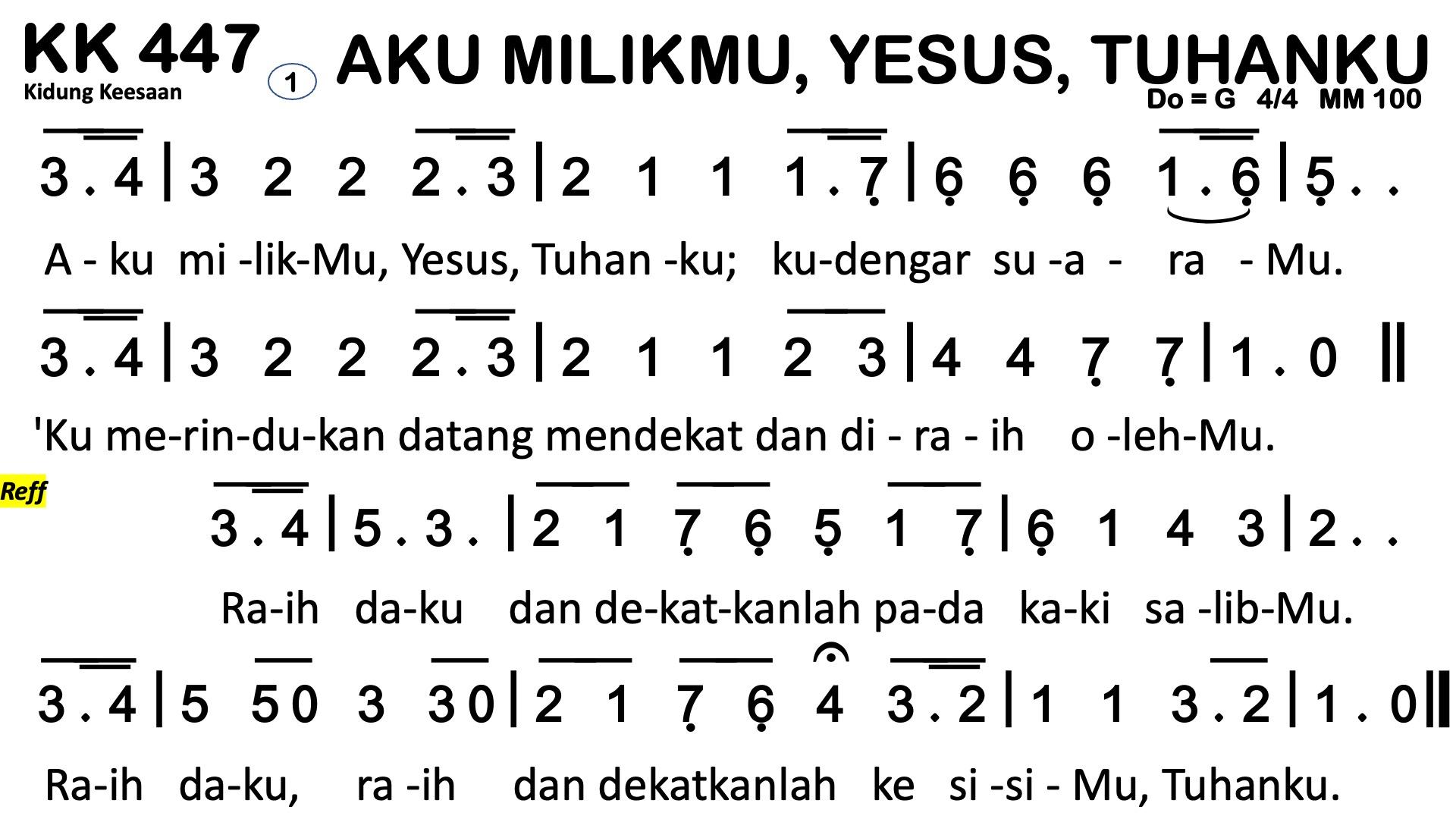 Partitur Chord KK 447