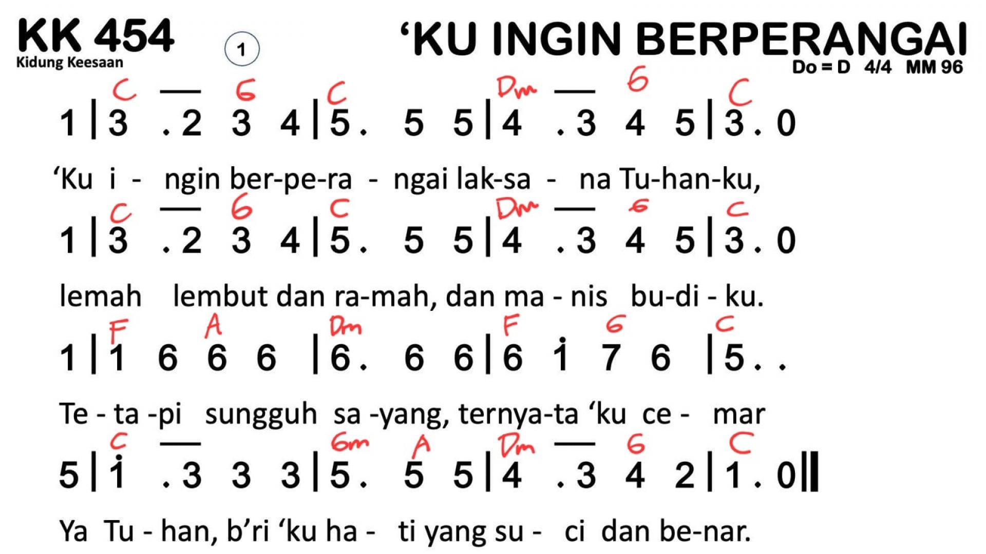 Partitur Chord KK 454