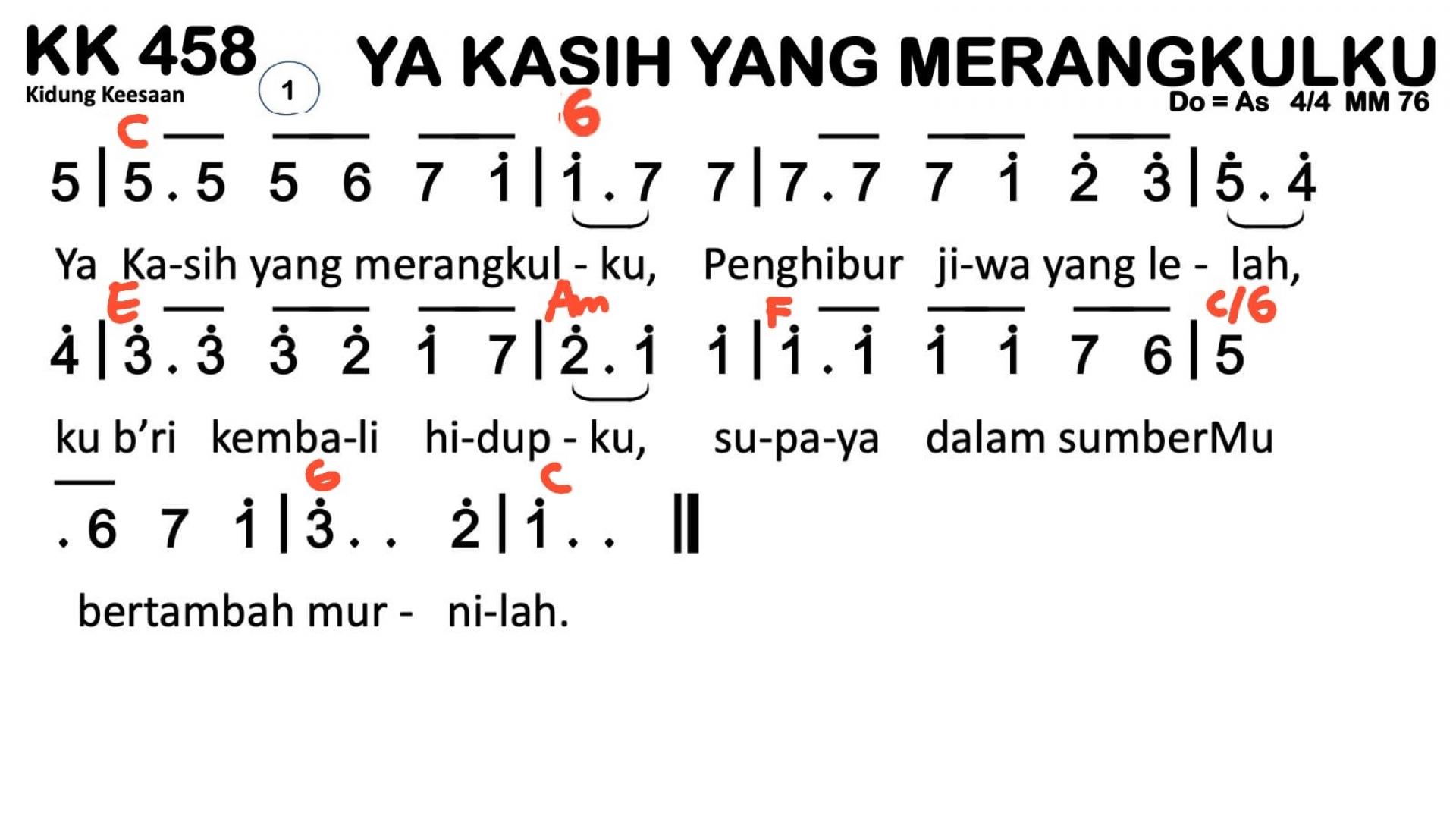 Partitur Chord KK 458