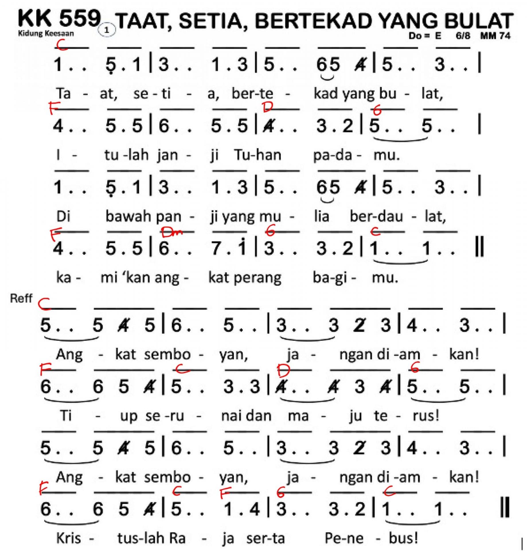 Partitur Chord KK 559
