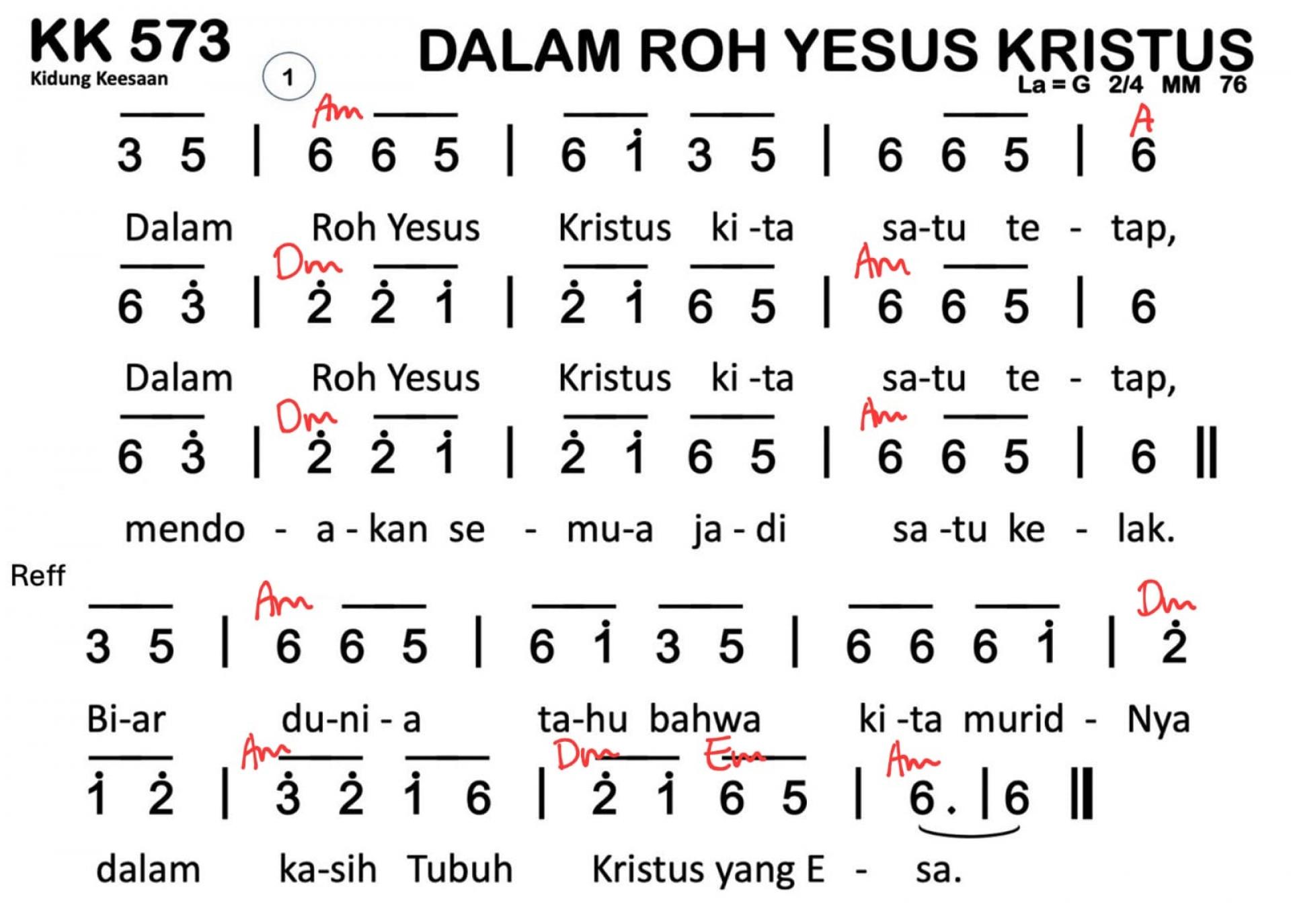 Partitur Chord KK 573