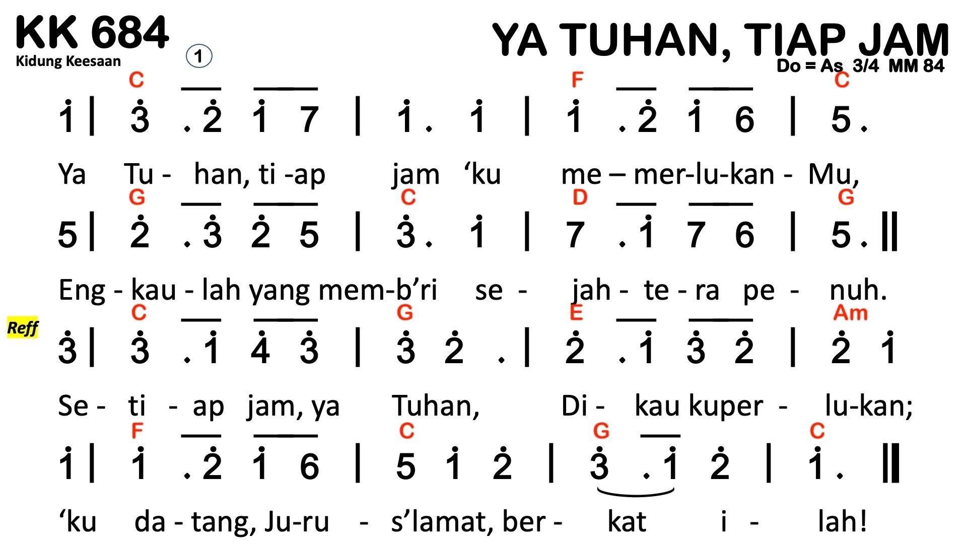 Partitur Chord KK 684