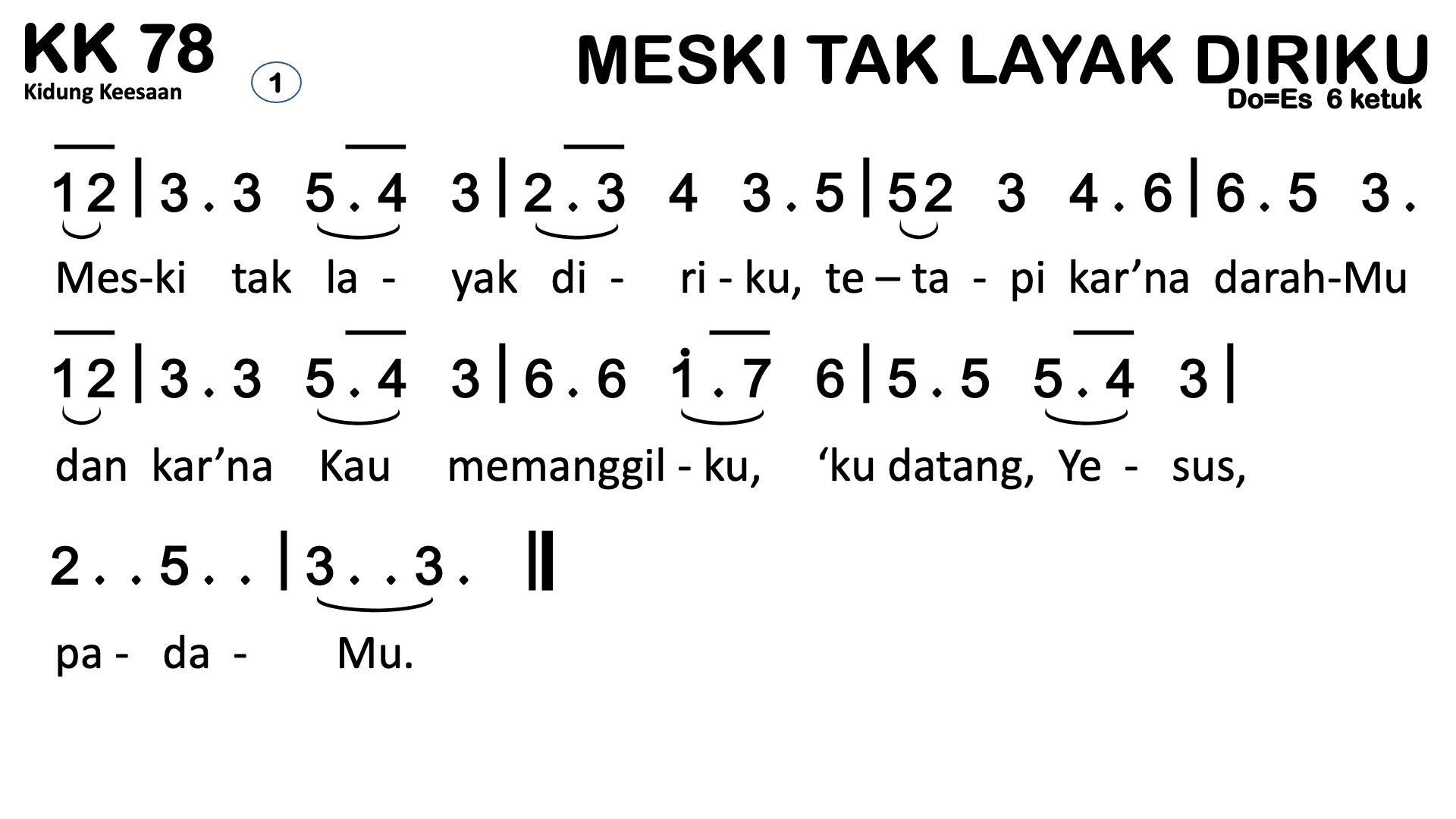 Partitur Chord KK 78