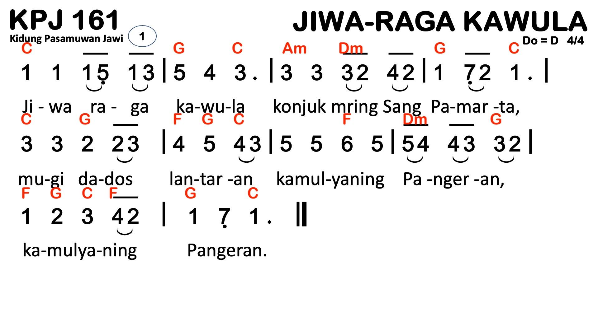 Partitur Chord KPJ 161