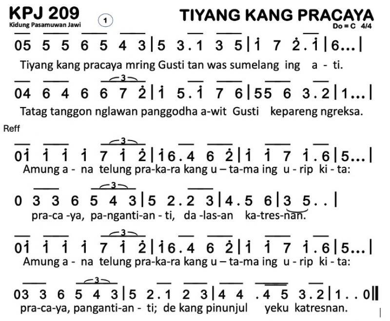 Partitur Chord KPJ 209