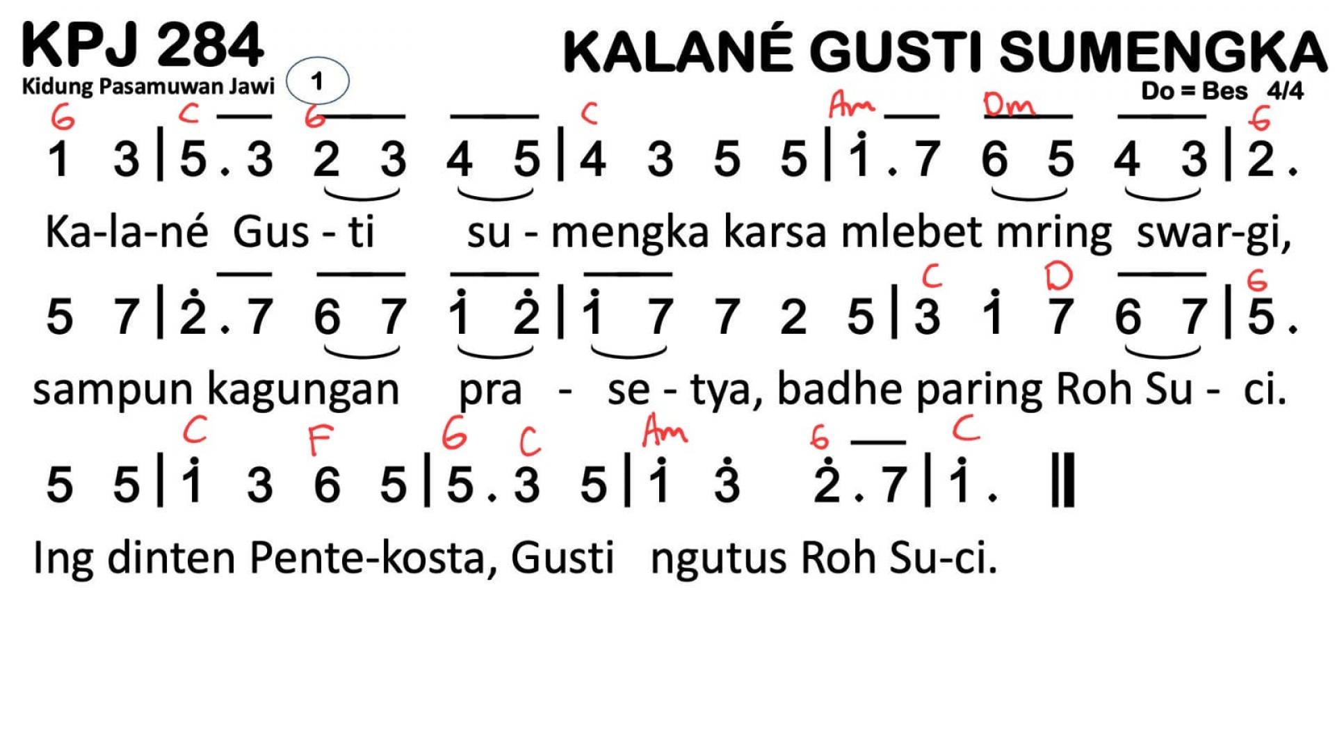 Partitur Chord KPJ 284