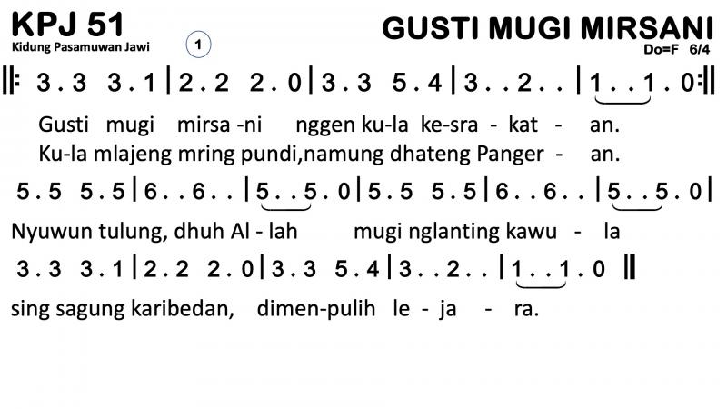 Partitur Chord KPJ 51