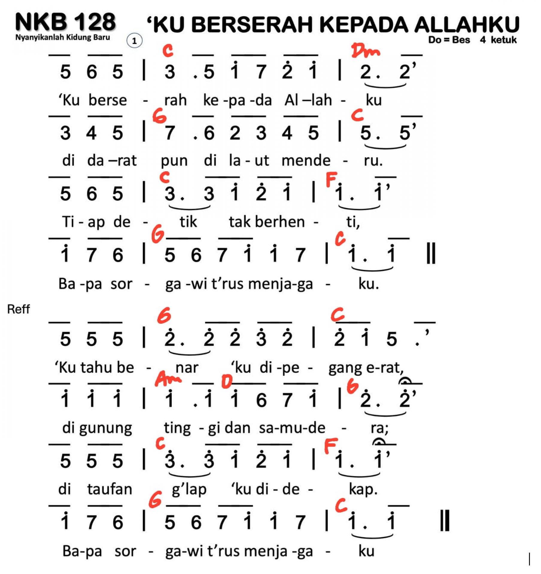 Partitur Chord NKB 128