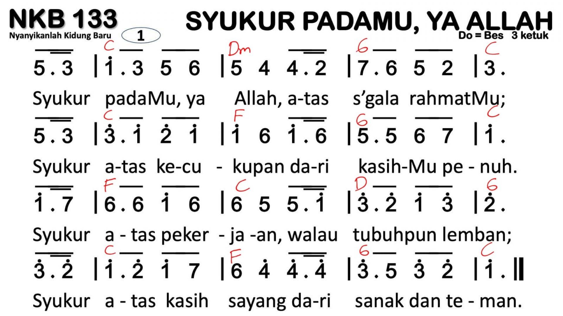 Partitur Chord NKB 133