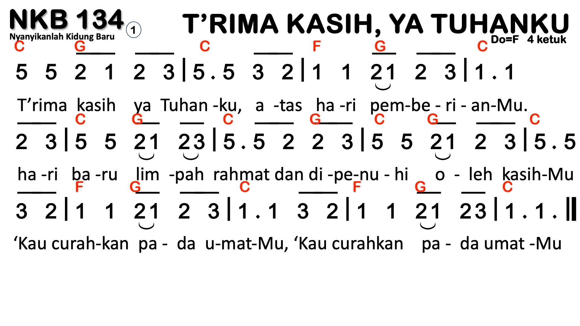 Partitur Chord NKB 134