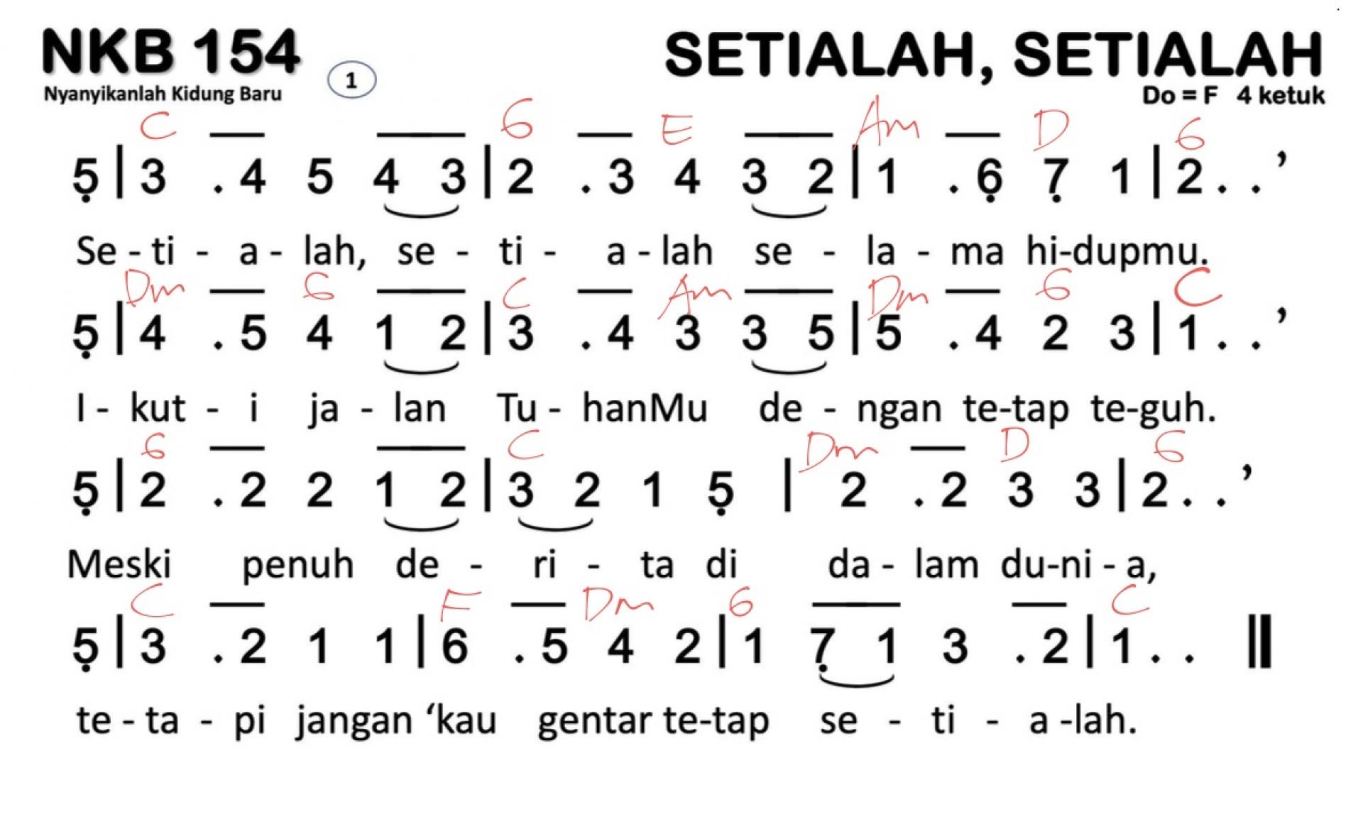 Partitur Chord NKB 154