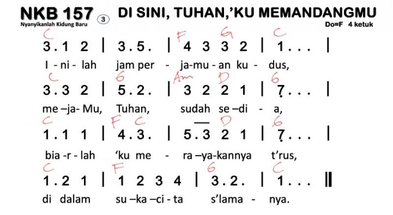 Partitur Chord NKB 157