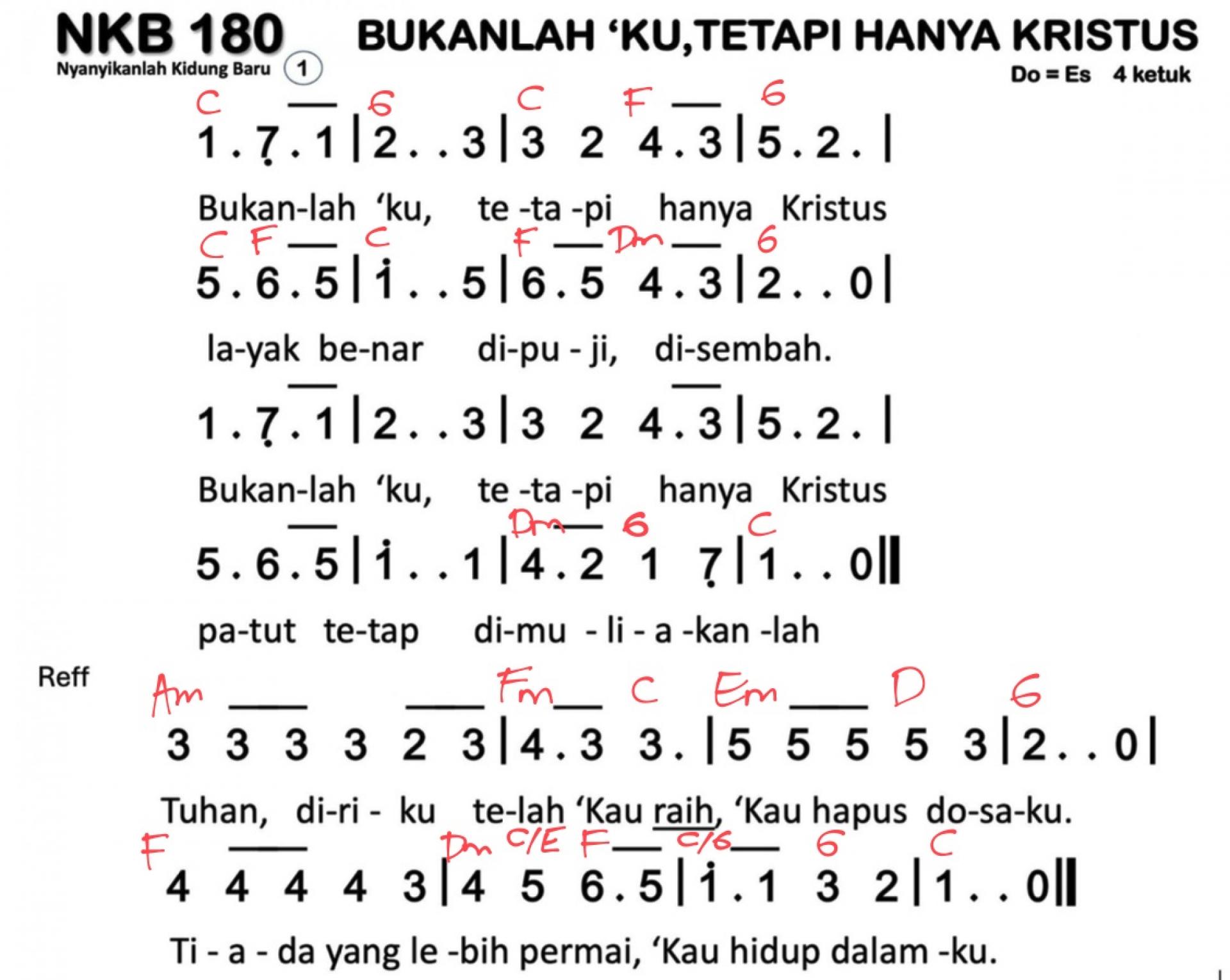 Partitur Chord NKB 180