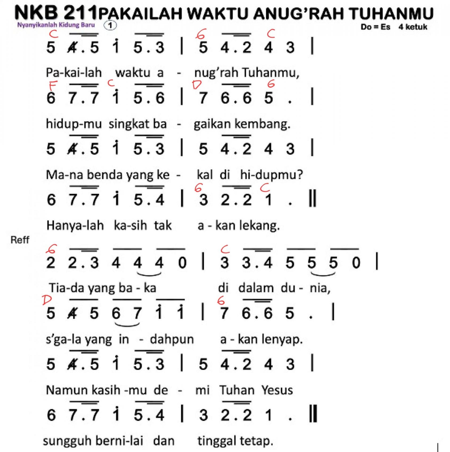Partitur Chord NKB 211
