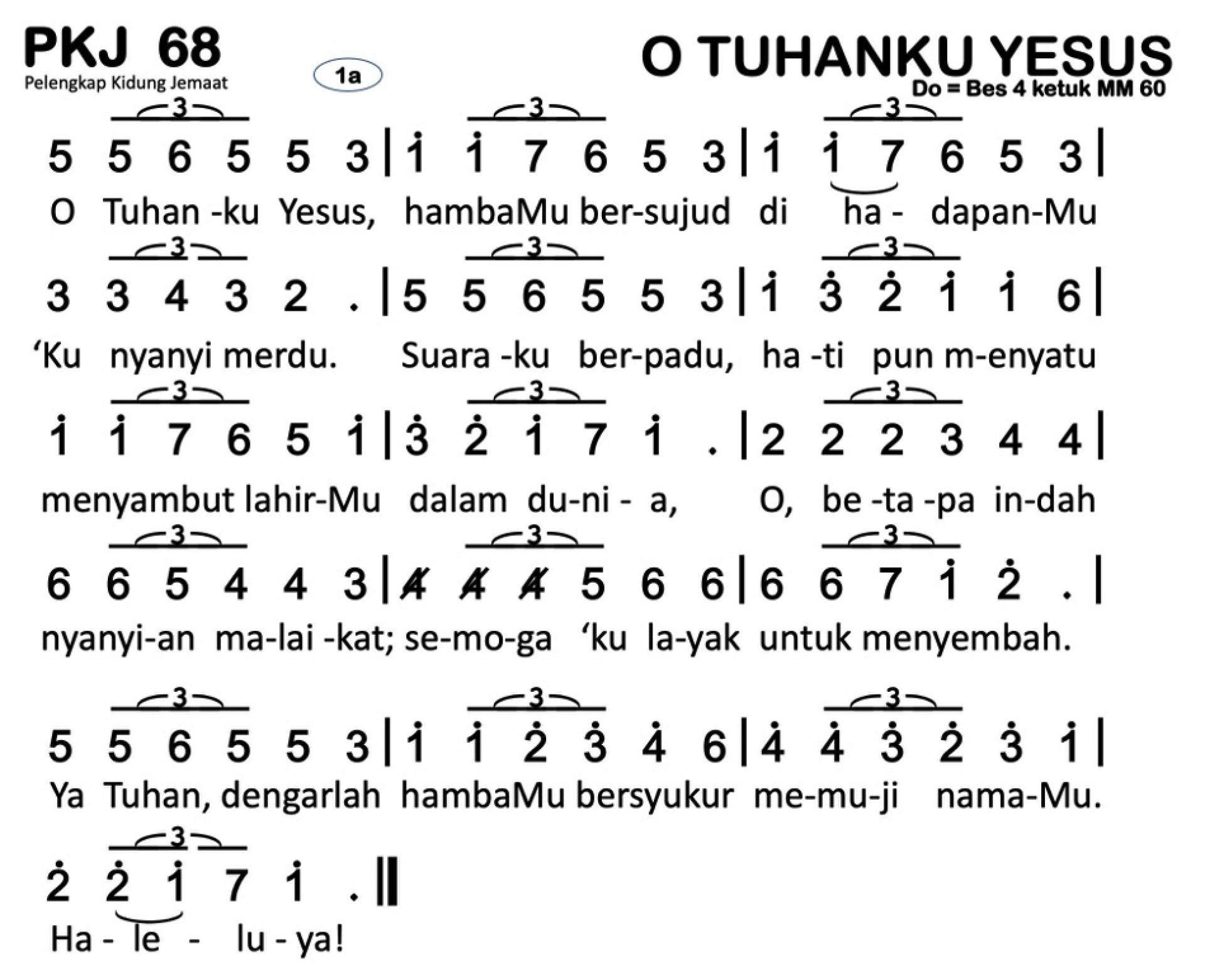 Partitur Chord PKJ 68