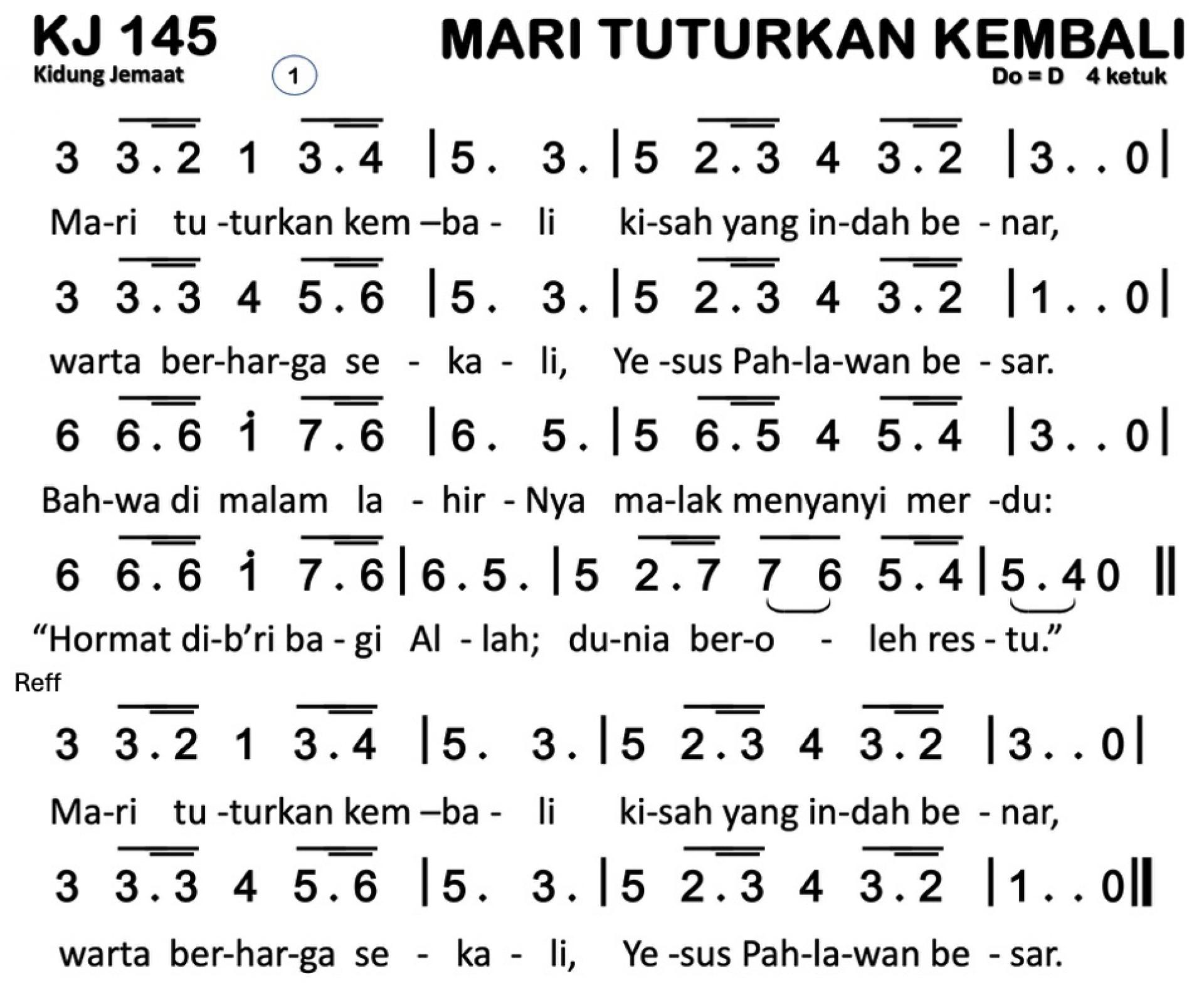 Partitur Polos KJ 145
