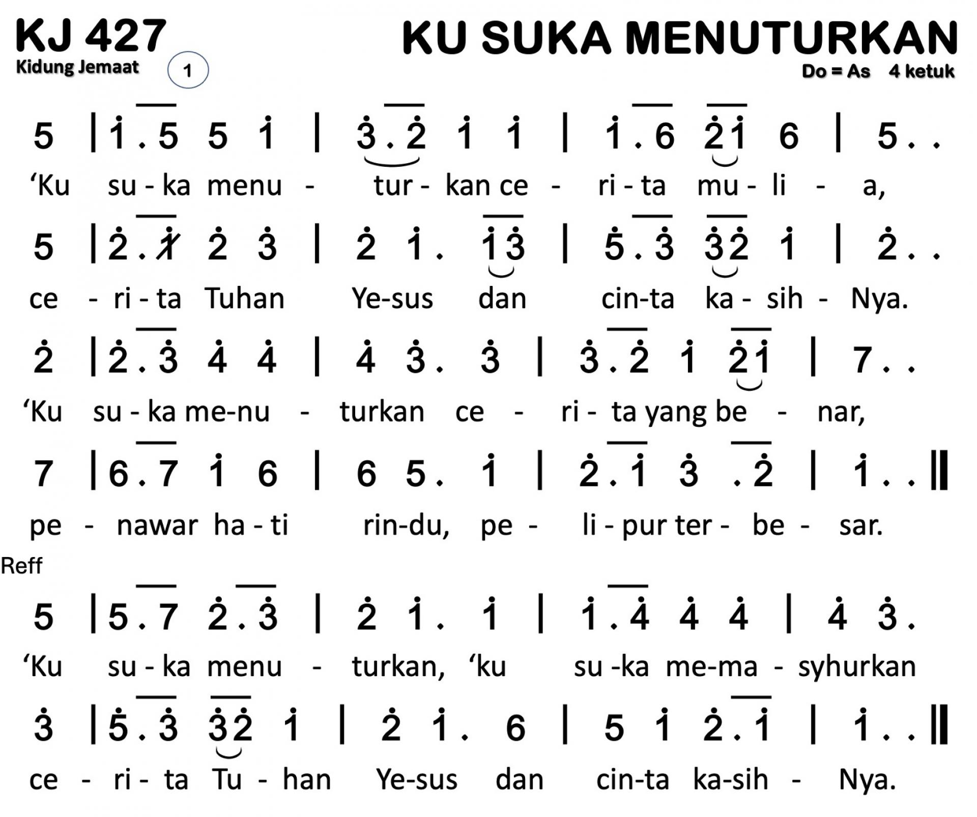 Partitur Polos KJ 427