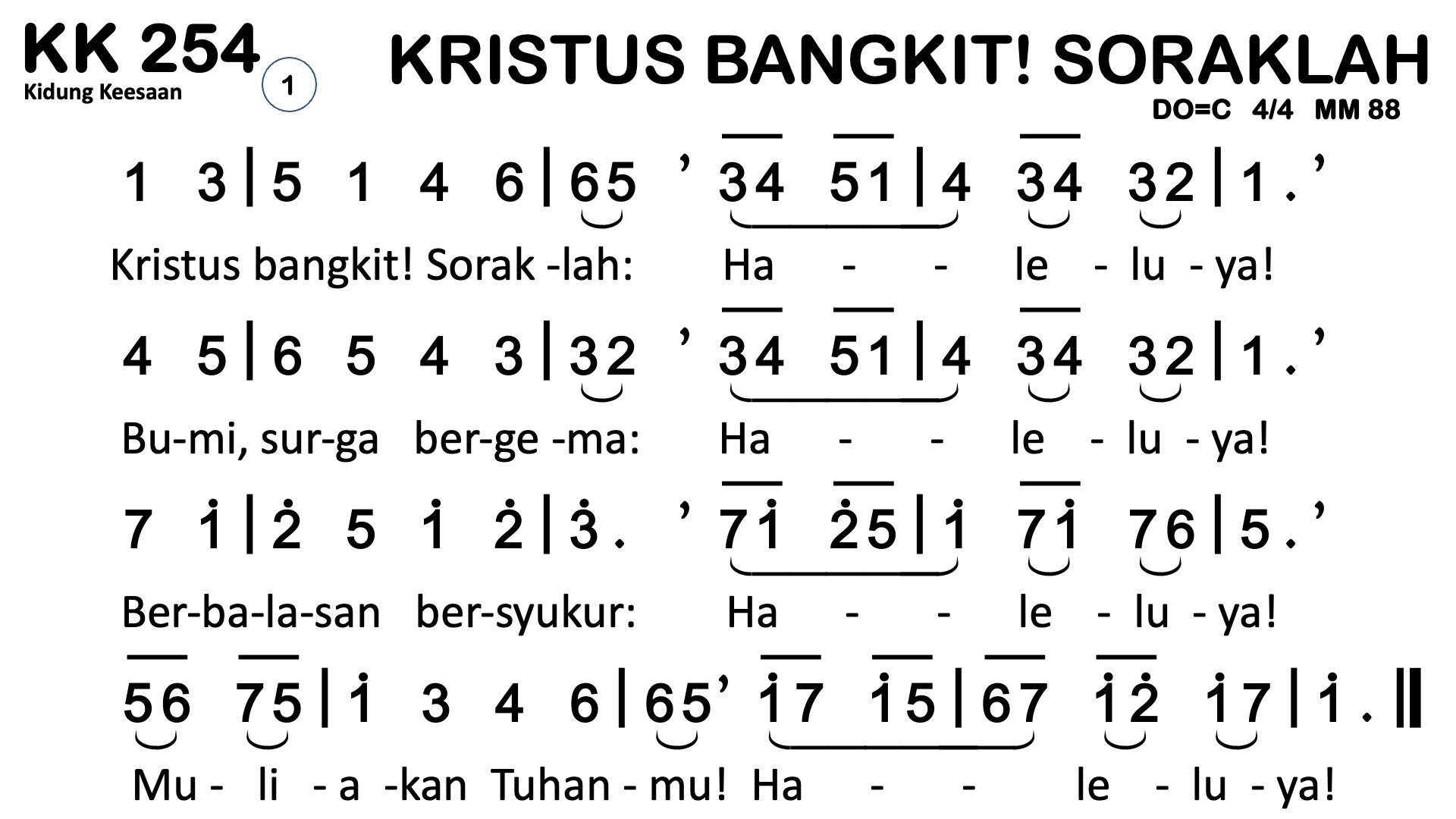 Partitur Polos KK 254