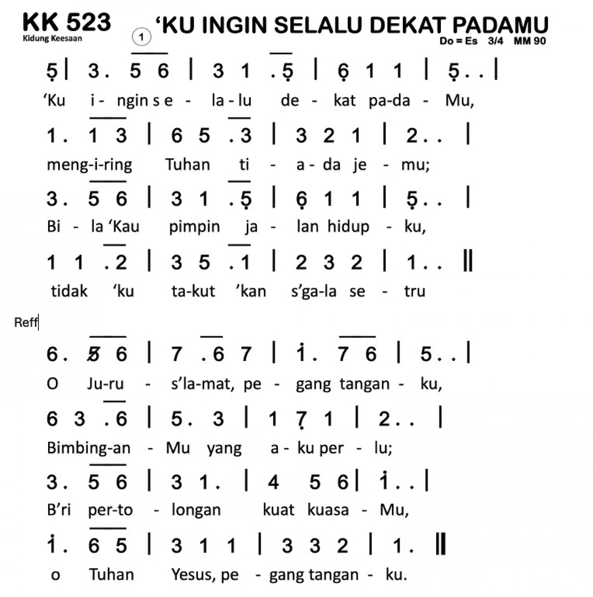 Partitur Polos KK 523