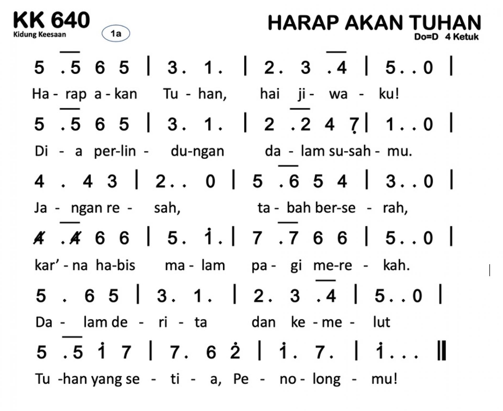 Partitur Polos KK 640