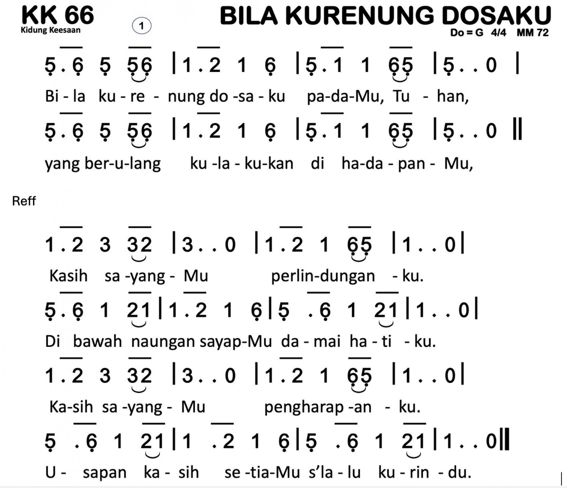 Partitur Polos KK 66
