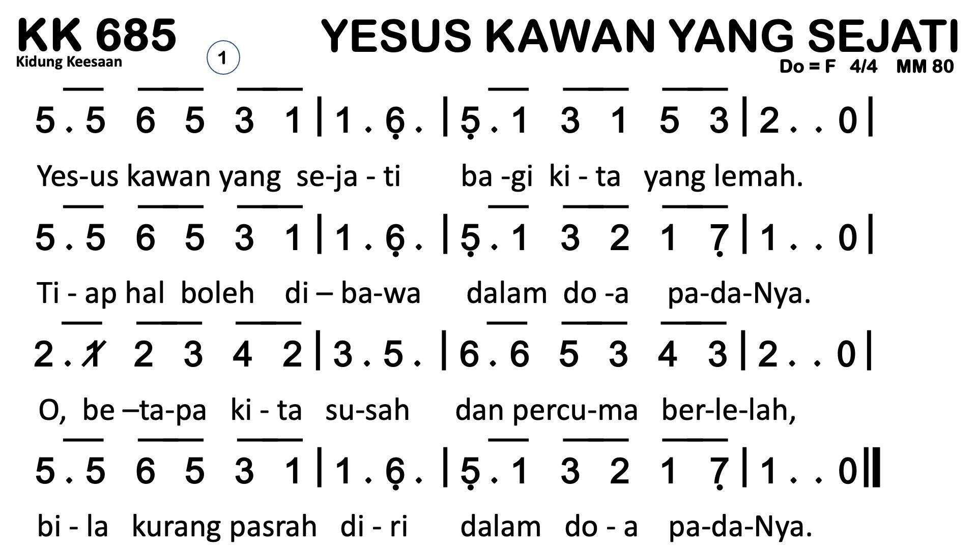 Partitur Polos KK 685