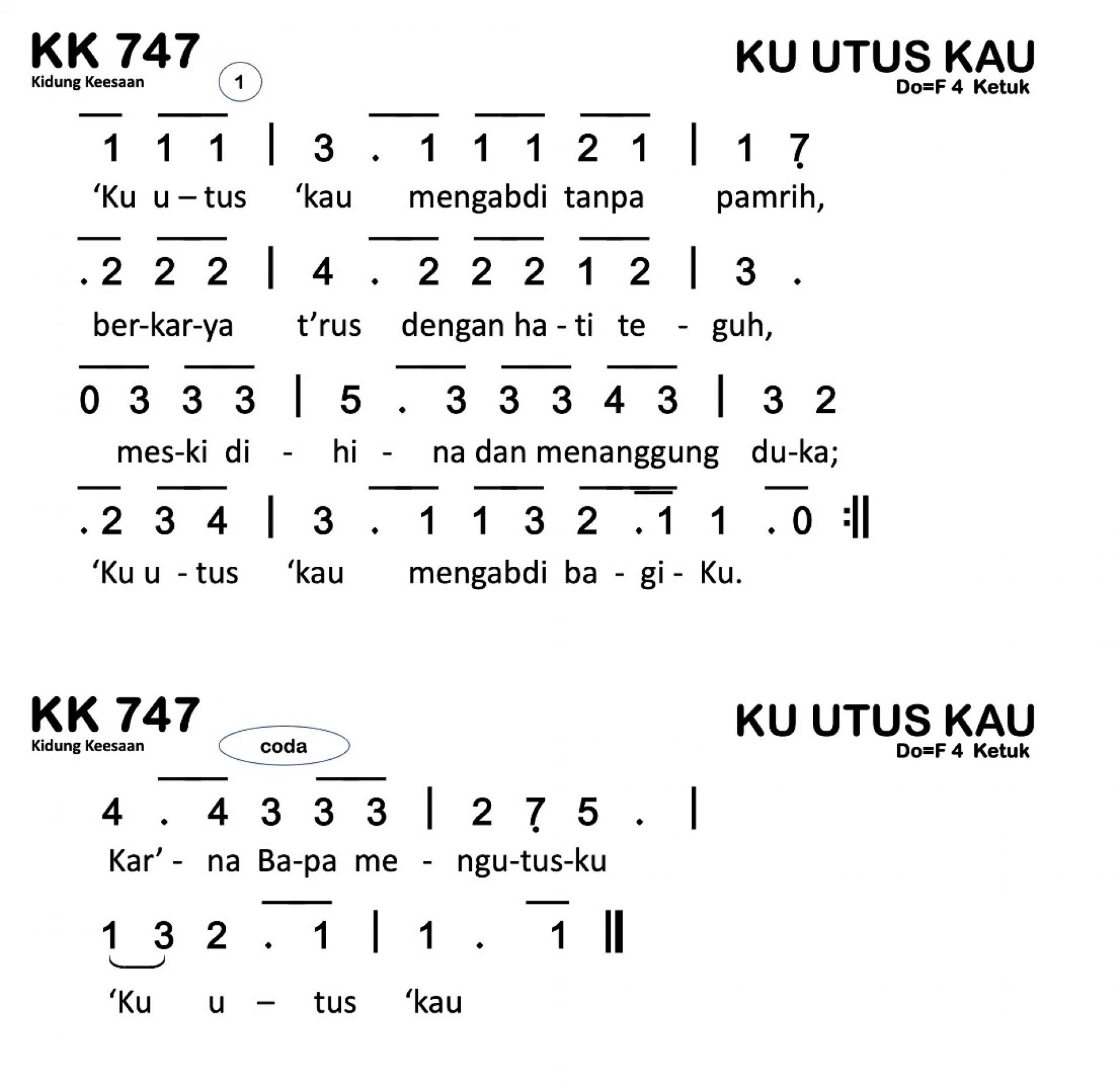 Partitur Polos KK 747