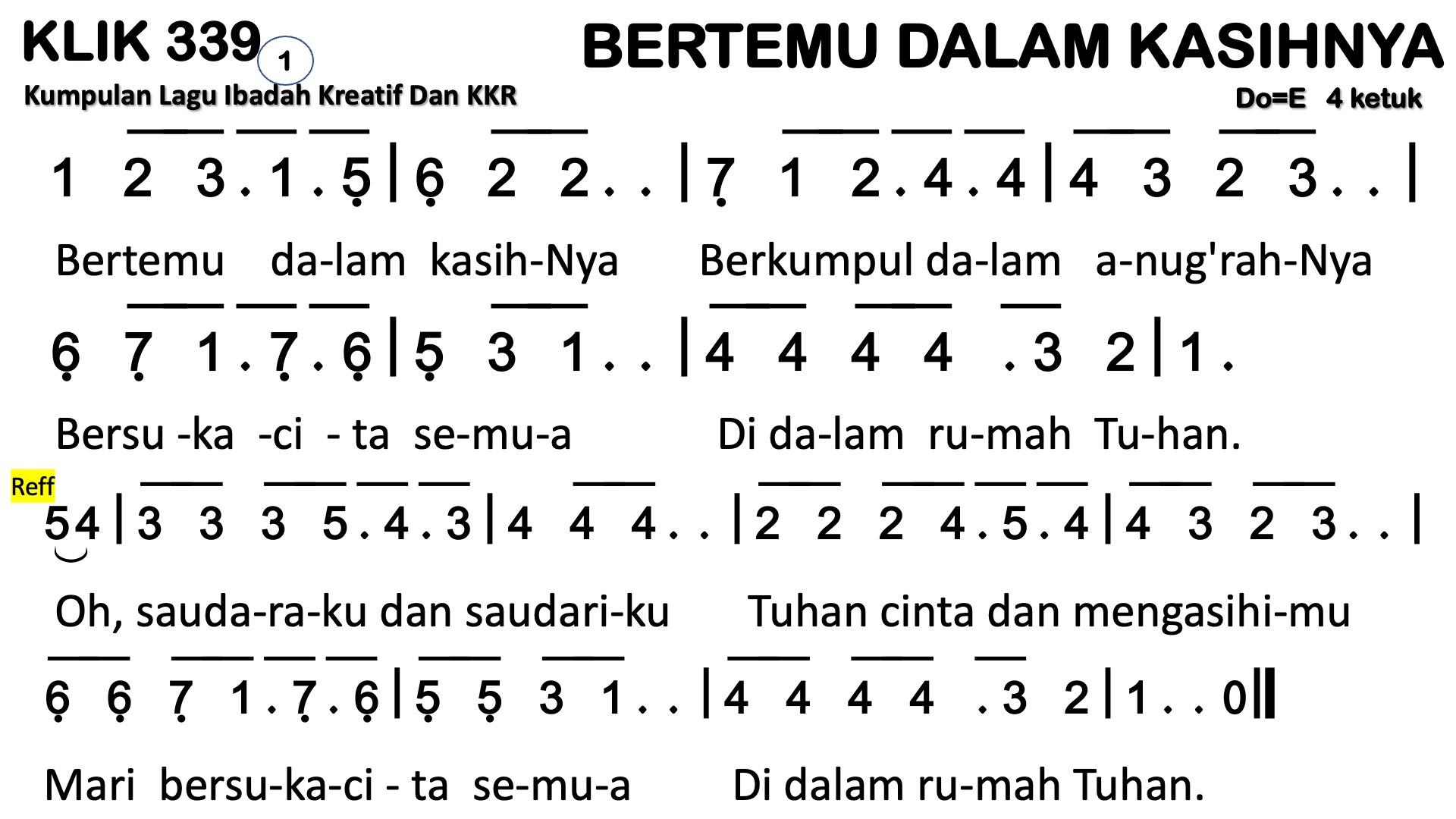 Partitur Polos KLIK 339