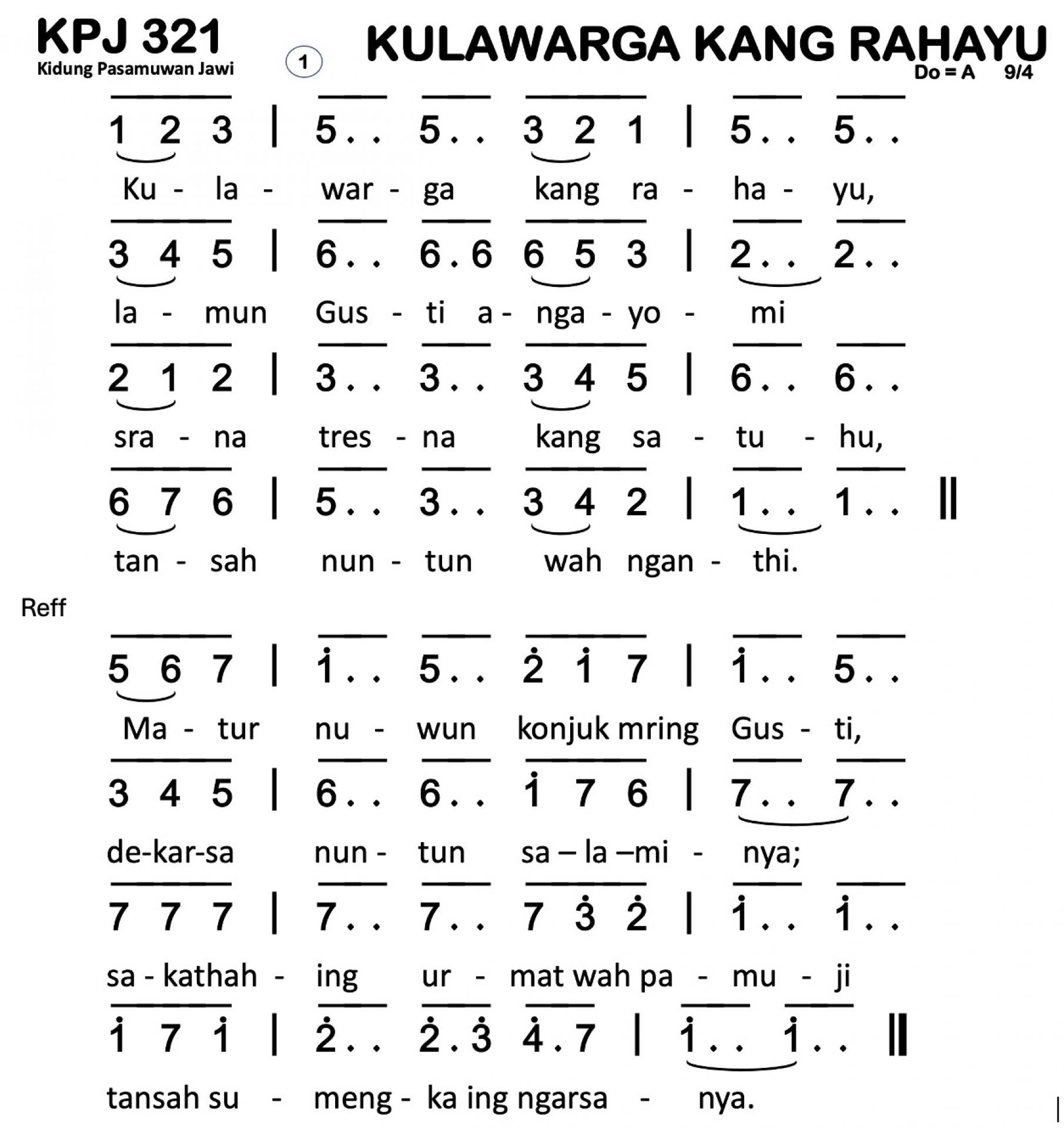 Partitur Polos KPJ 321