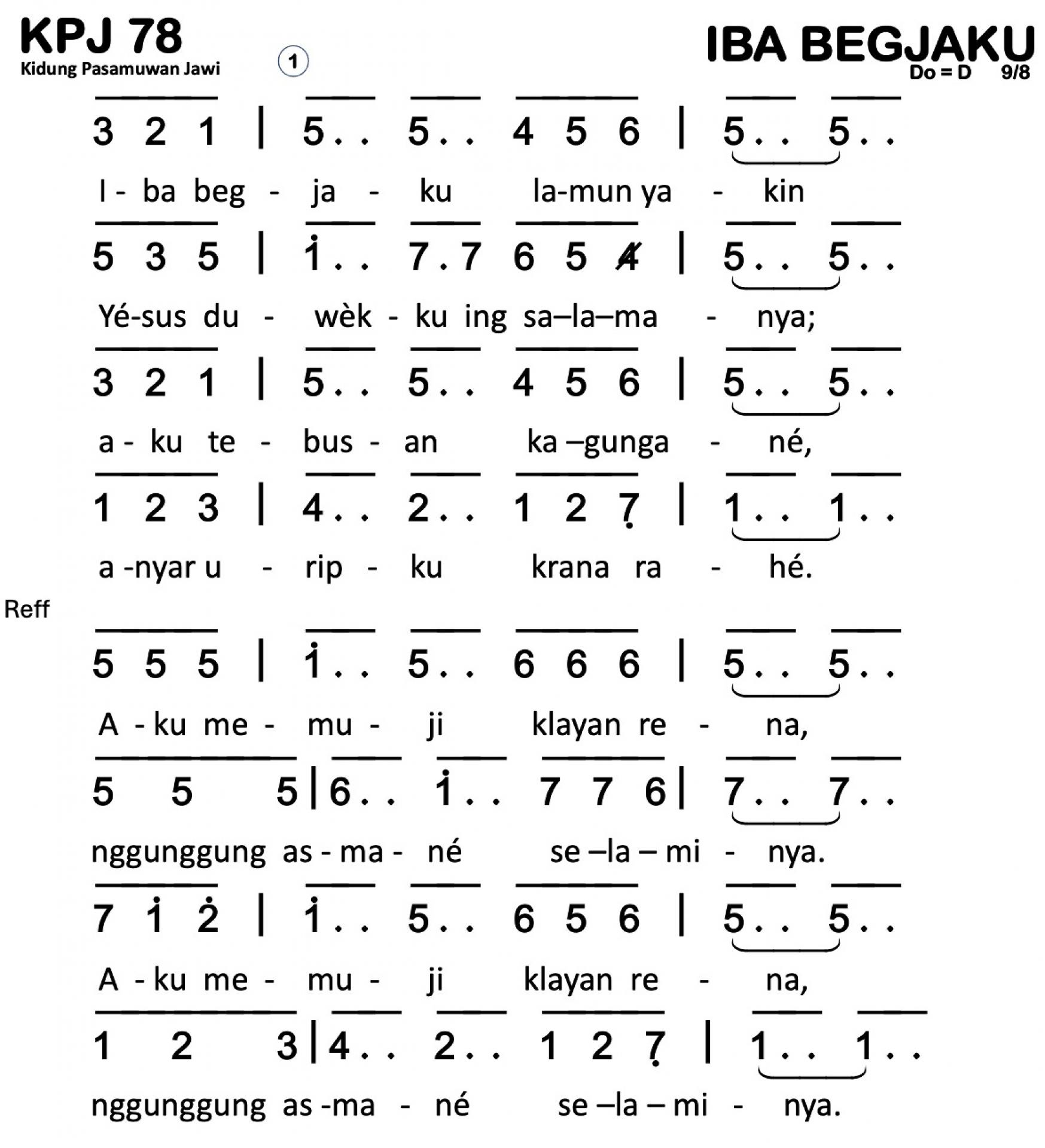 Partitur Polos KPJ 78